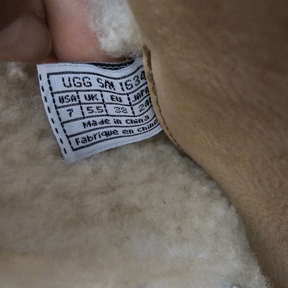 UGG Australia Catalina Tan Leather Lace Up Boot With Sheepskin Size 7 - Picture 9 of 16